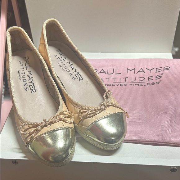 Paul Mayer Shoes - Blush and Gold Wedges